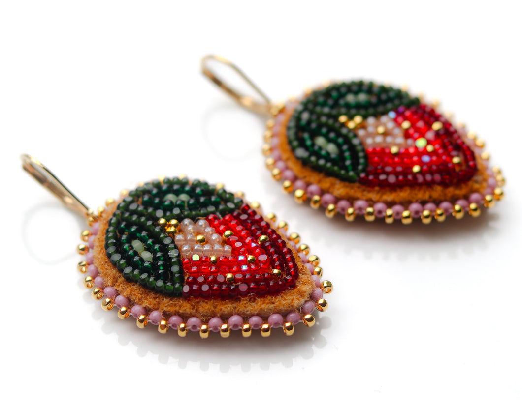 mini beaded strawberries